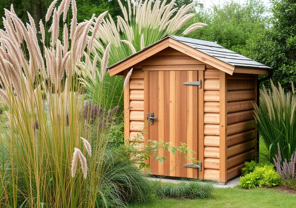 Garden art studio with built-in storage and natural light