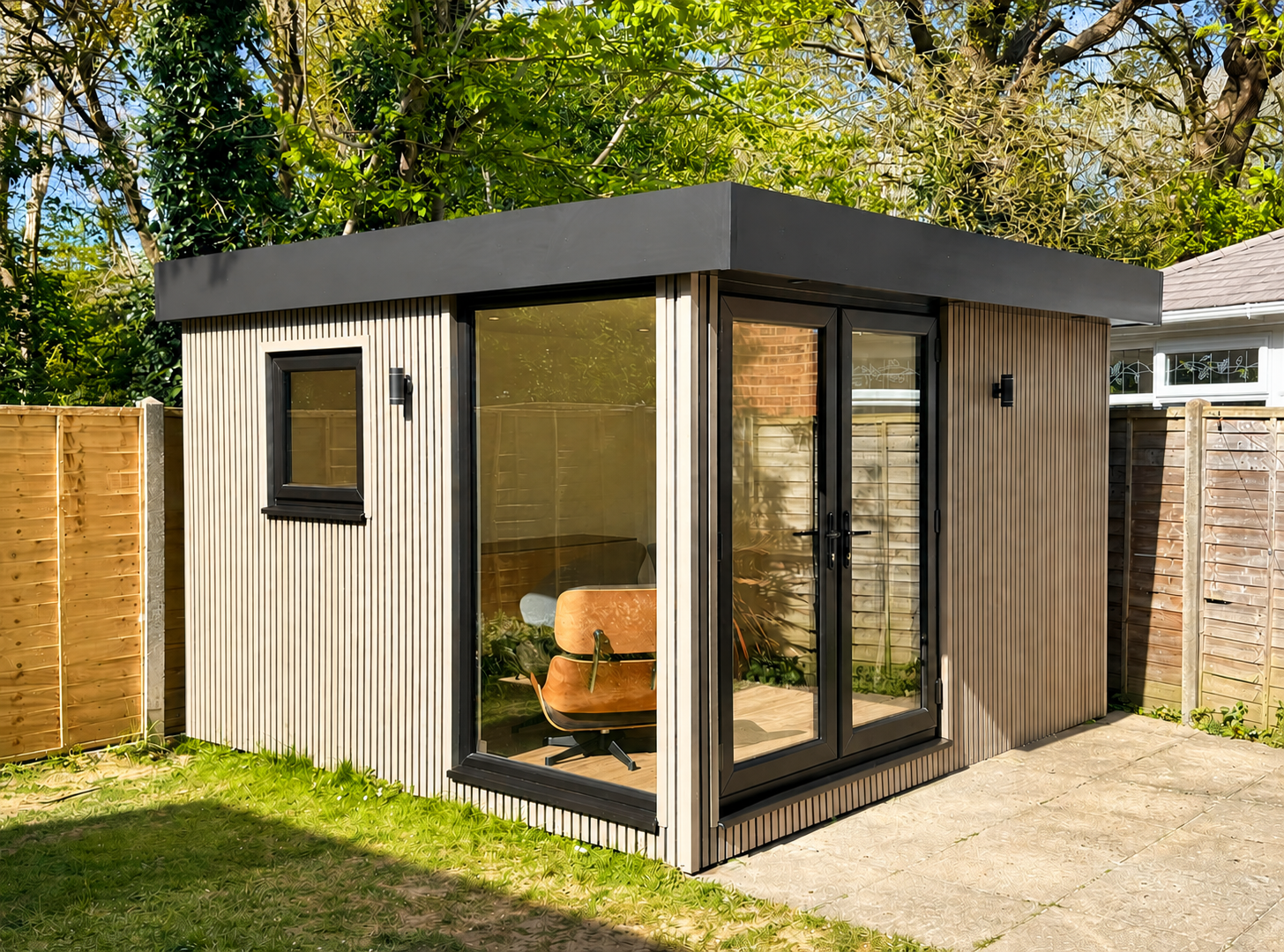 Garden after - bespoke garden room installed