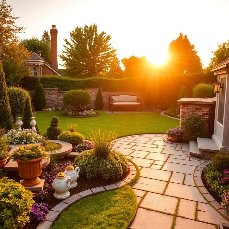Traditional walled garden planting in Cuckfield, West Sussex